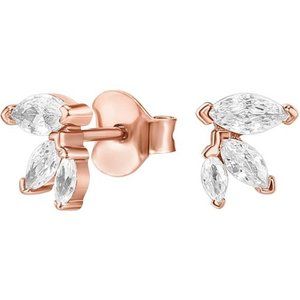 3 Stone Ear Crawler Earrings for Women, 14K Gold Plated Sterling Silver Earrings